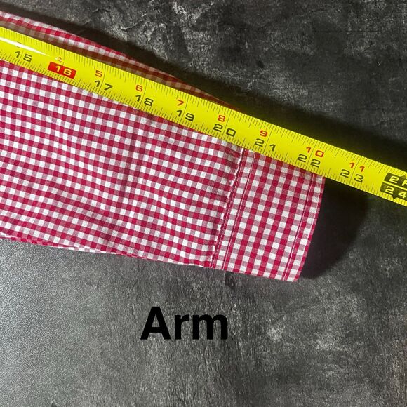 VTG Quizz Again Embroidered Shirt Sz. Small Country Apple Picking Check Plaid - Picture 14 of 15